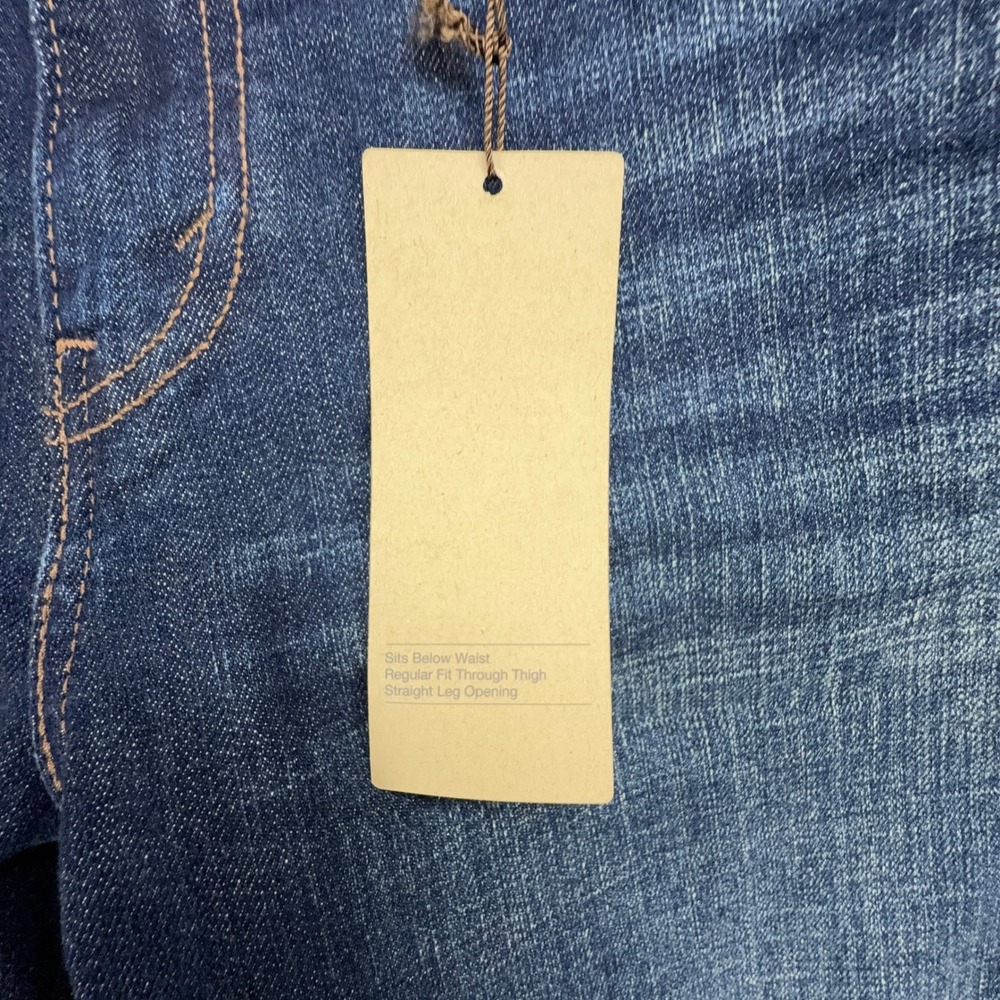 Levis 505 Straight Leg Jeans Women 14L Dark Wash Blue Denim Flap Pocket 15505 - Picture 9 of 11
